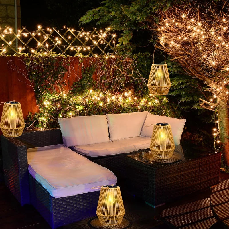 Stornfield | Solar Outdoor Hand-Woven Garden Lights | Waterproof Landscape Light for Villa & Patio Decoration - Alpho