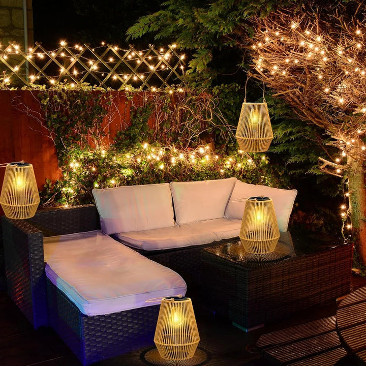 Stornfield | Solar Outdoor Hand-Woven Garden Lights | Waterproof Landscape Light for Villa & Patio Decoration - Alpho