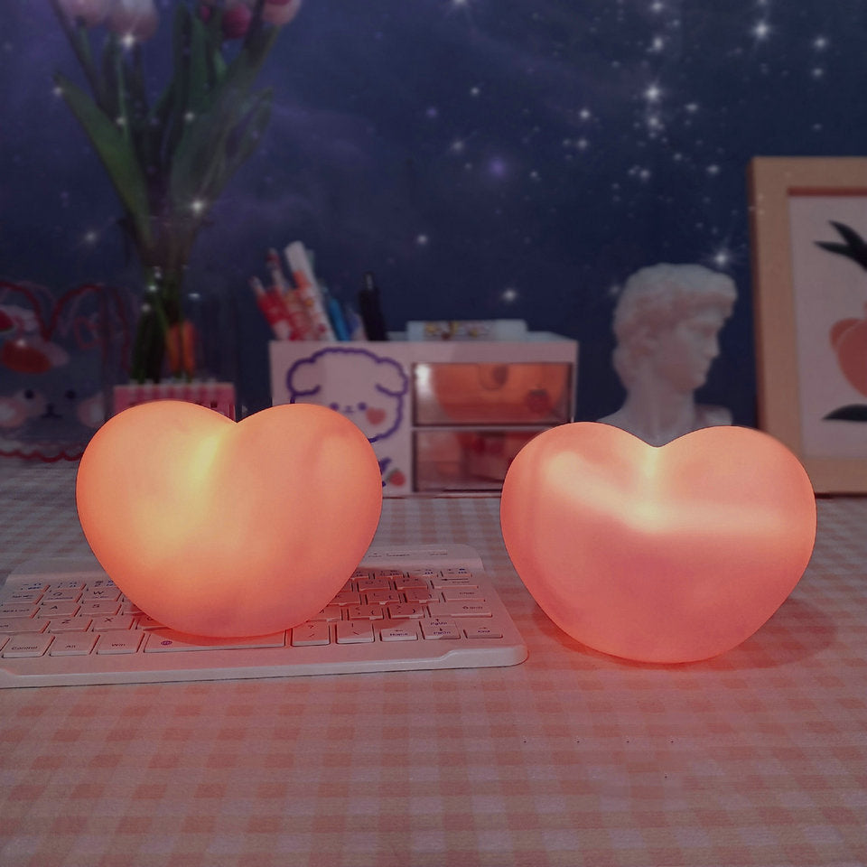 Stornfield | LuvSphere Silicone LED Night Light | Heart-Shaped Design | Table Lamp | Warm Ambient Light | Decorative