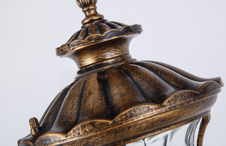 European Retro Waterproof Stone Pattern Glass Lampshade 1-Light Outdoor Wall Sconce Lamp | Stornfield