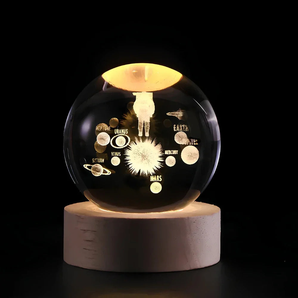 3D Engraved Crystal Sphere - Celestia | Stornfield