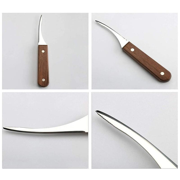 Stainless steel shrimp tool with wooden handle | Stornfield