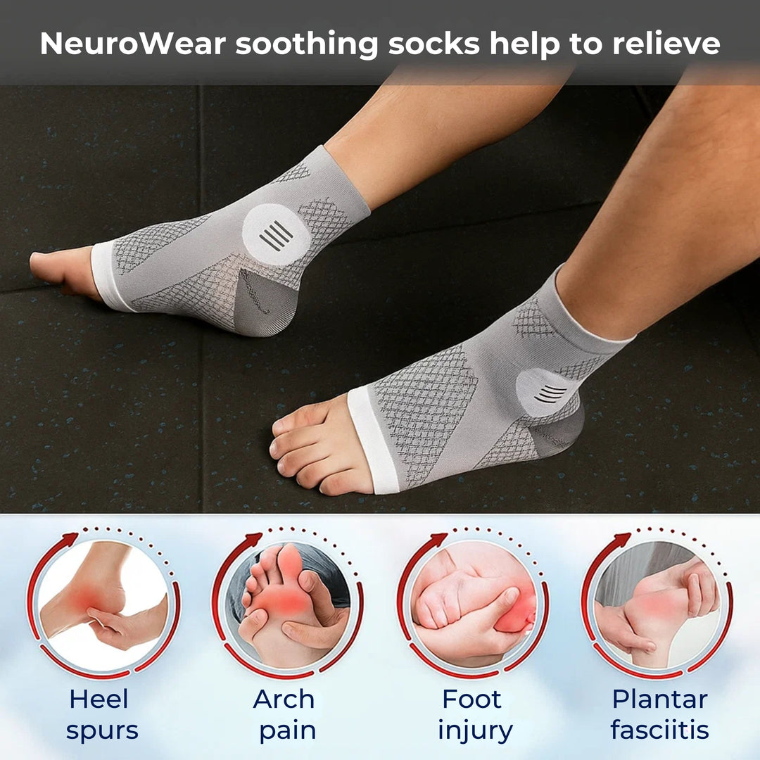 Neurowear | Neuropathy Compression Socks – 20-31mmHg Graduated – Breathable Toe-less Design – All Day Relief for Swollen Feet Stornfield