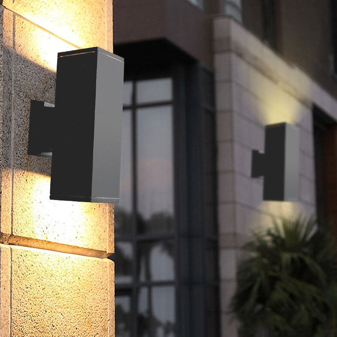 Modern Minimalist Square Column LED Luminous Outdoor Waterproof Wall Sconce Lamp | Stornfield
