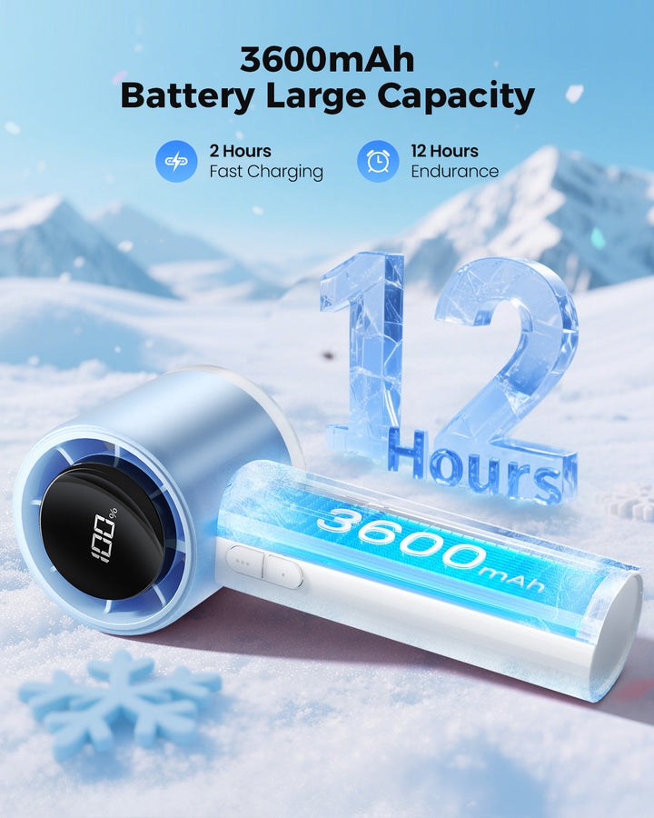 Portable High Speed Handheld Turbo Fan with LED Display | Stornfield