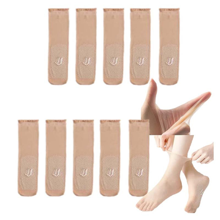 Spring Summer Invisible Non-Slip Crystal Silk Socks | Stornfield
