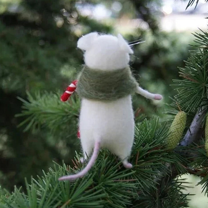 Felt Mouse and Pumpkin Ornament | Stornfield