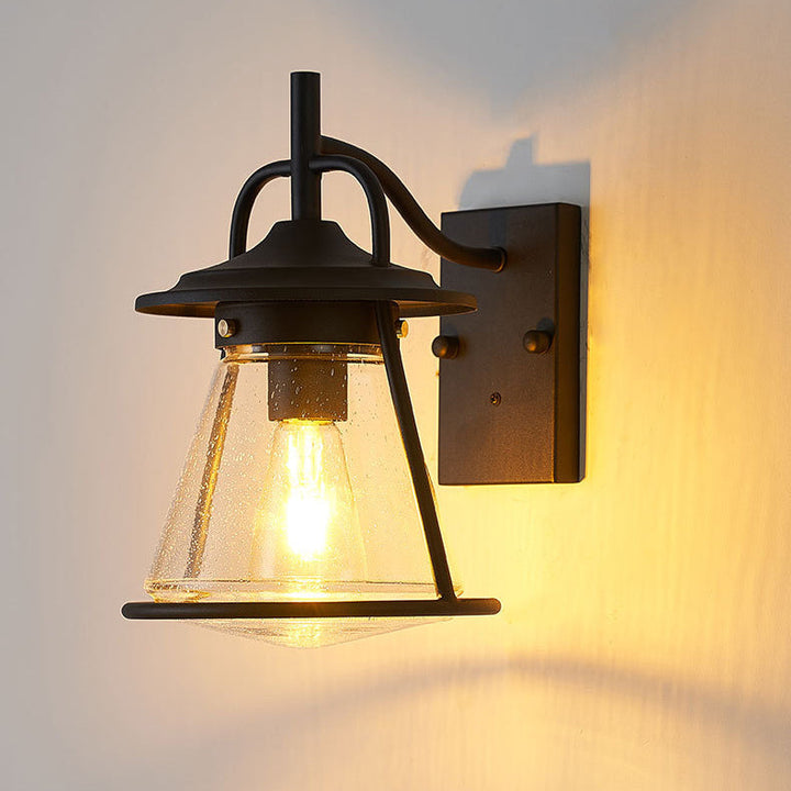 Waterproof Glass Cone Shade 1-Light Outdoor Wall Sconce Lamp | Stornfield