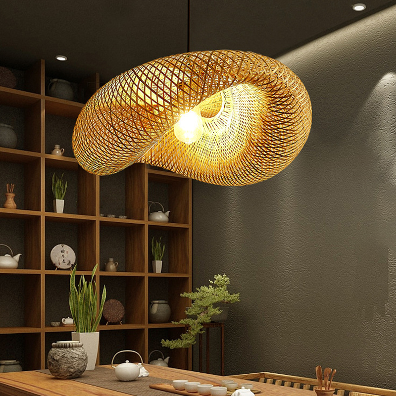 Stornfield | Bamboo Woven Rattan - Pendant Light - LED - Light