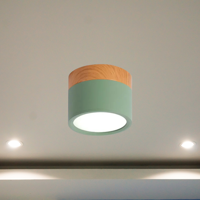 Cylindrical LED ceiling light for stylish hallways | Stornfield