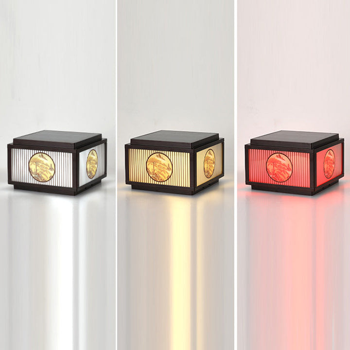 Modern Minimalist Solar Waterproof Square Aluminum Glass LED Post Head Light For Garden | Stornfield