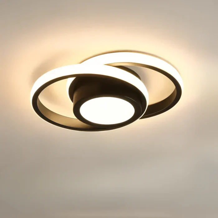 Modern LED Ceiling Lamp with Double Ring Design - Twilight Rings | Stornfield