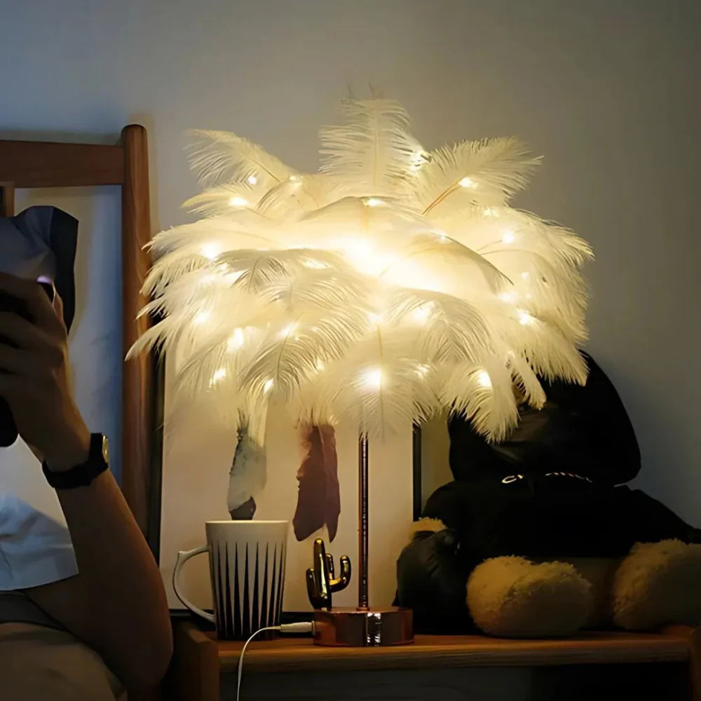 Atmospheric Feather Palm Tree Lamp - LumaPalm | Stornfield