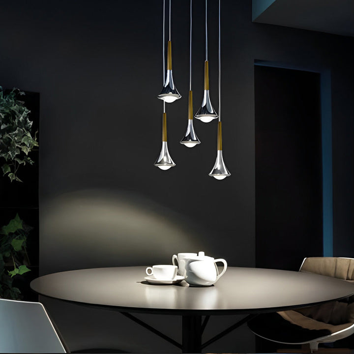Stornfield | LumiDrop Nordic Design Pendant Lights | Droplet Shape | Elegant LED Light for Dining Room & Living Room | In Black, Gold & Chrome