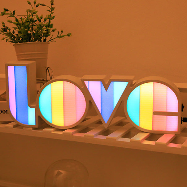 Stornfield | PS LOVE Letters Waterproof LED Table Lamp Modern Art Deco for Bedroom