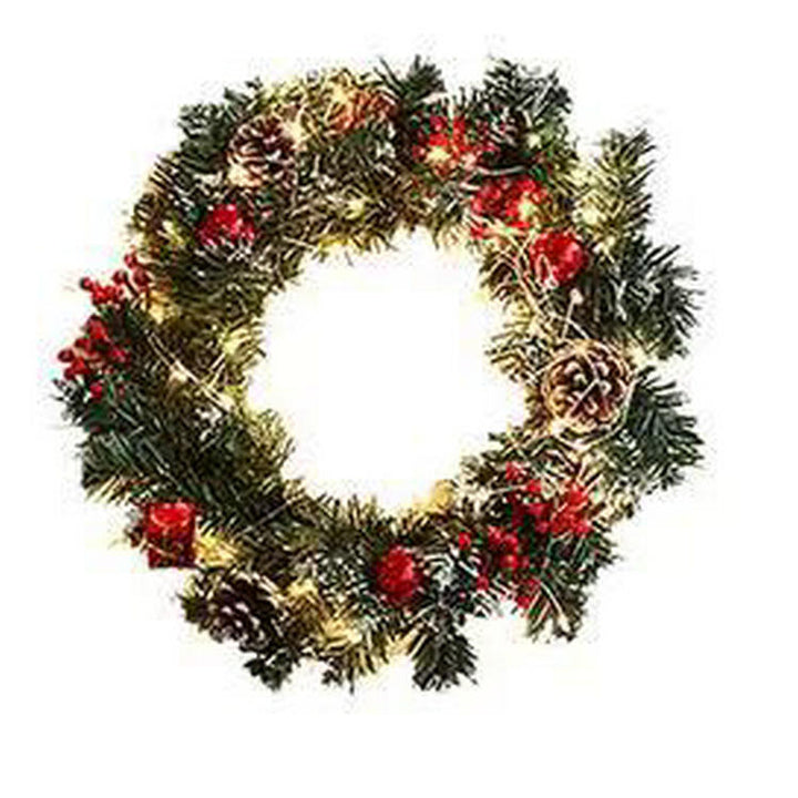 Illuminated Christmas wreath, 40 cm