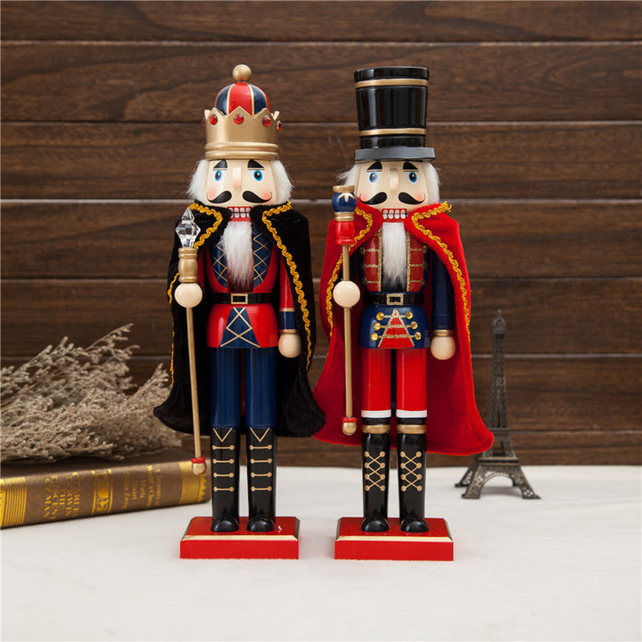 Nutcracker figure with cape, 38 cm, wood, handcrafted