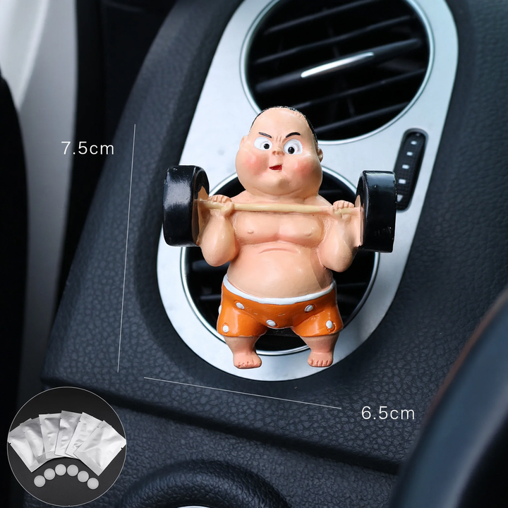 Resin scent clip for car ventilation, sports motifs
