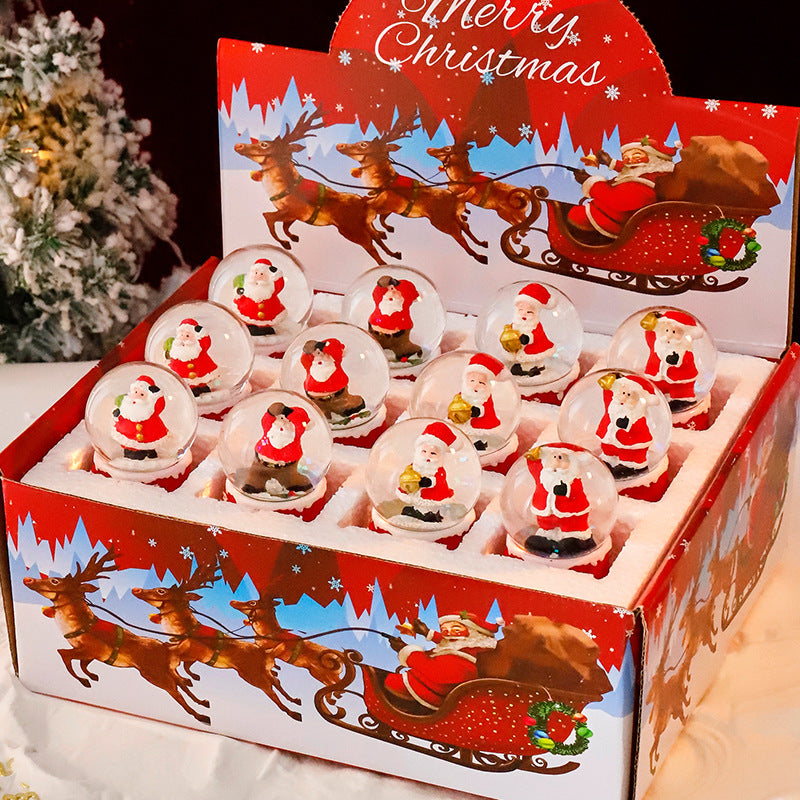 Glowing Christmas Snow Globe with Figures