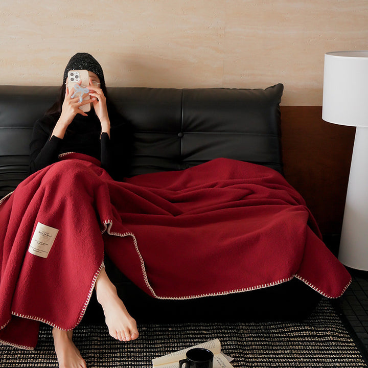 Soft living blanket in lambskin look, various colors