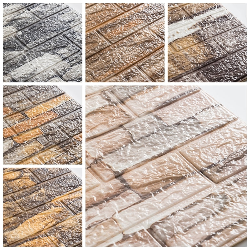 10pcs 3D Brick Pattern Waterproof Self-Adhesive Wallpaper | Stornfield