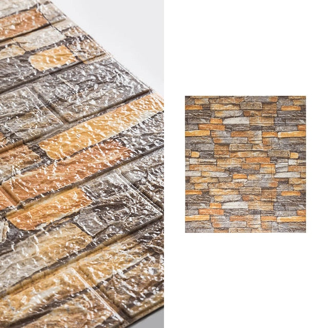 10pcs 3D Brick Pattern Waterproof Self-Adhesive Wallpaper | Stornfield