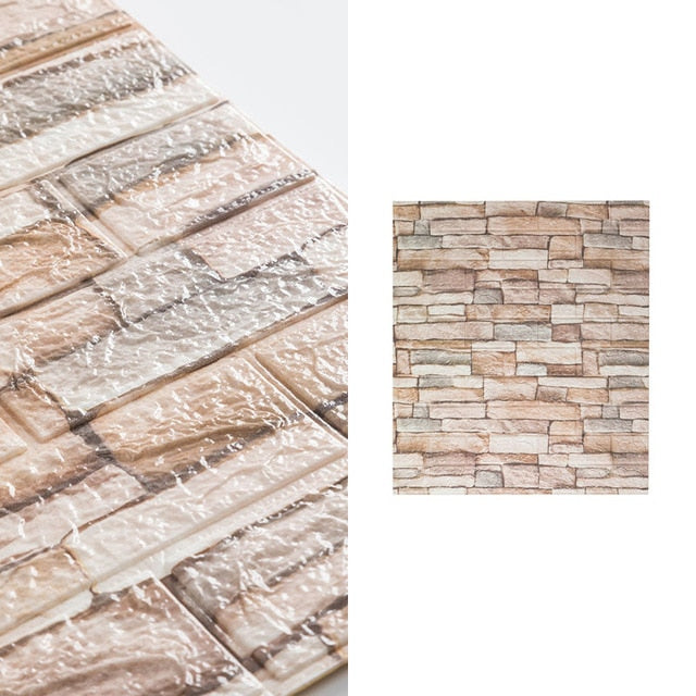 10pcs 3D Brick Pattern Waterproof Self-Adhesive Wallpaper | Stornfield