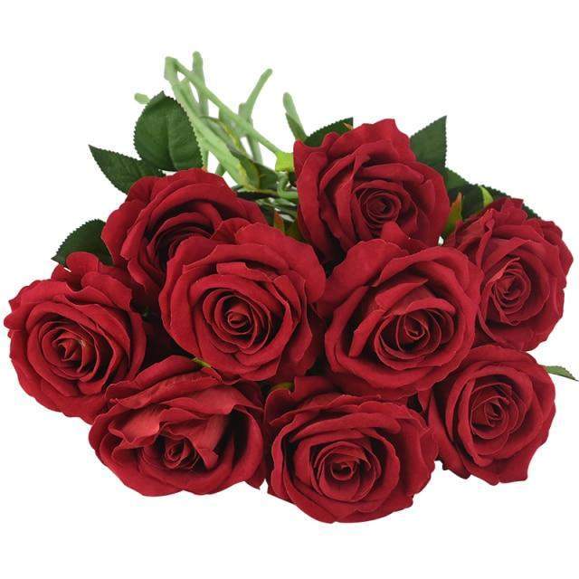 10 Stornfield silk roses