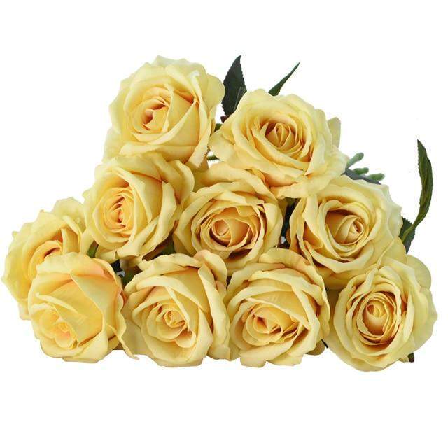 10 Stornfield silk roses