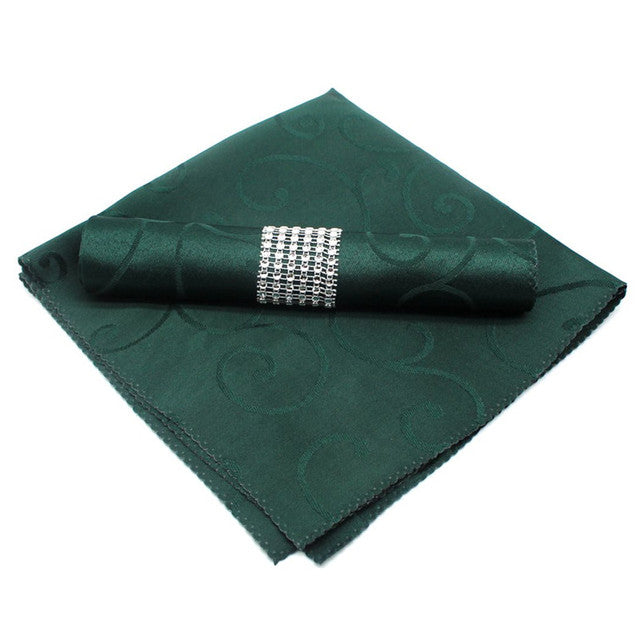 10pcs Polyester Jacquard Table Napkin Dinner Napkins Handkerchiefs | Stornfield