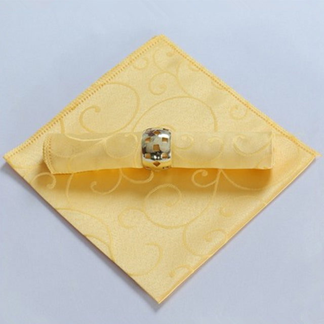 10pcs Polyester Jacquard Table Napkin Dinner Napkins Handkerchiefs | Stornfield