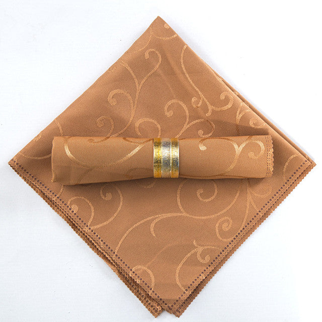 10pcs Polyester Jacquard Table Napkin Dinner Napkins Handkerchiefs | Stornfield