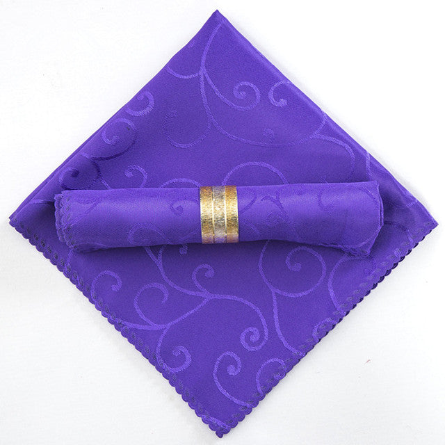 10pcs Polyester Jacquard Table Napkin Dinner Napkins Handkerchiefs | Stornfield