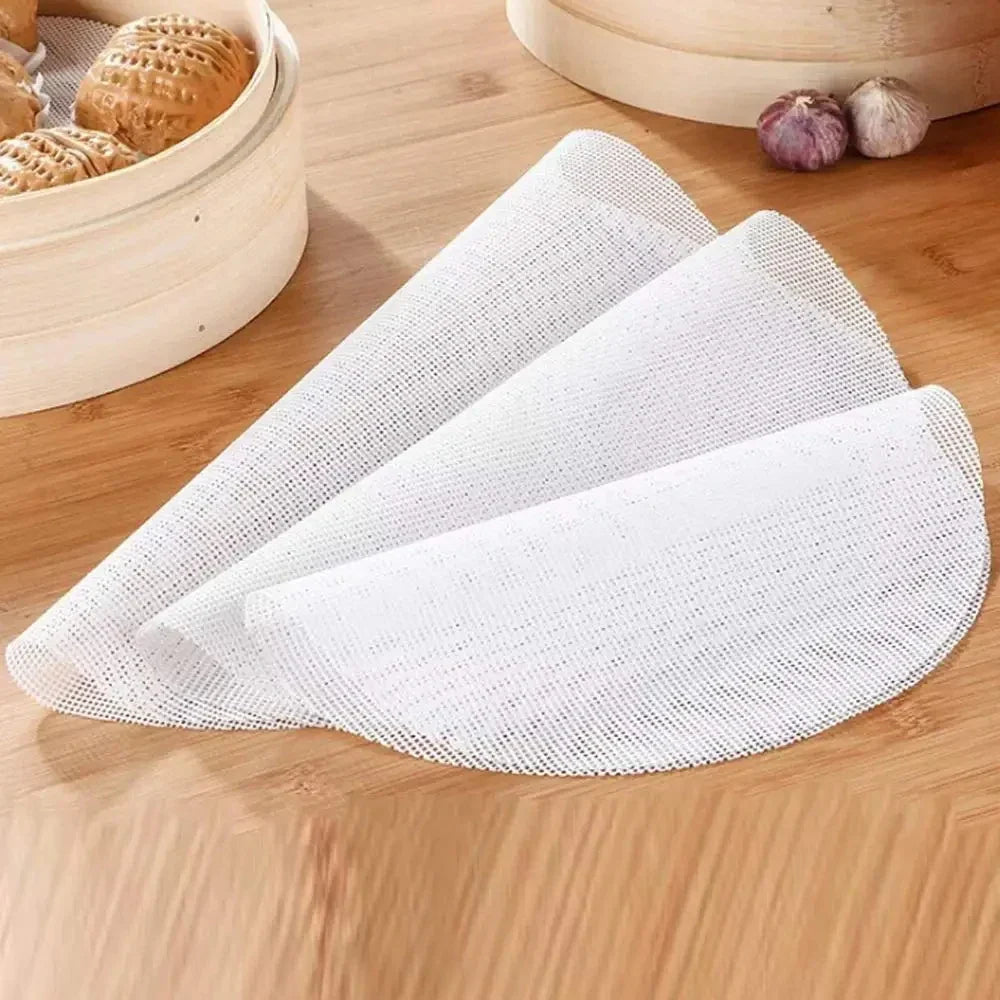 10Pcs Reusable Non-Stick Silicone Round Steamer Mat | Stornfield