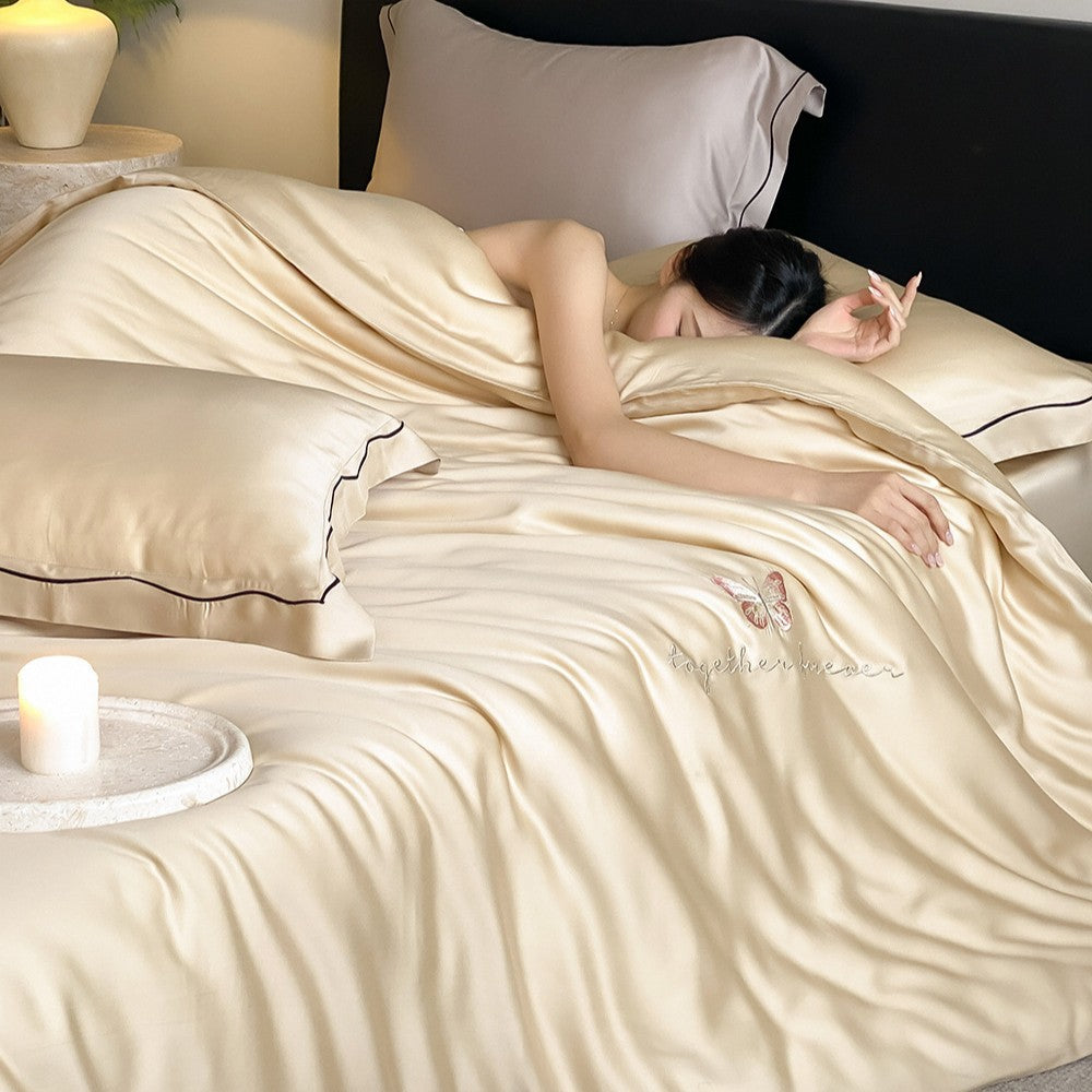 Solid color Tencel duvet cover, Class A, silky and soft