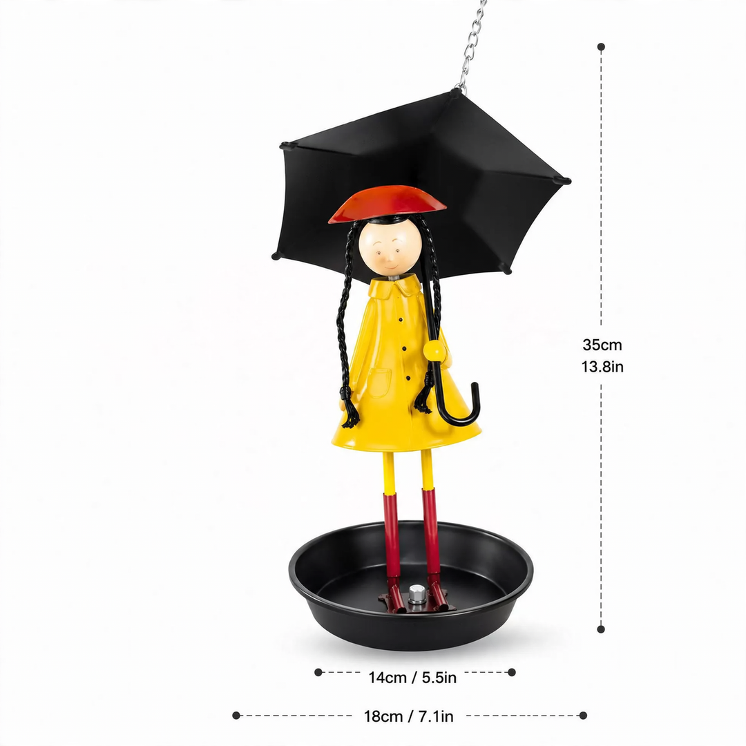 Metal Birdbath Girls' Design for the Garden