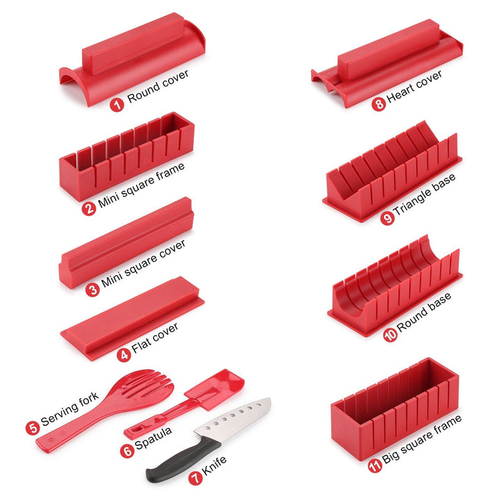 Stornfield | 11-Piece Sushi Making Kit Sushi Rolls with High-Quality Sushi Knife