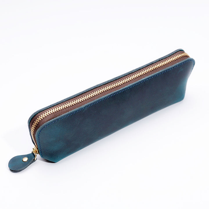 Premium Leather Zippered Pencil Case