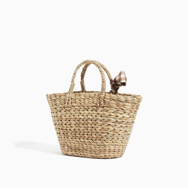 Trendy Basket Bag with Decorative Tied Belt Stornfield
