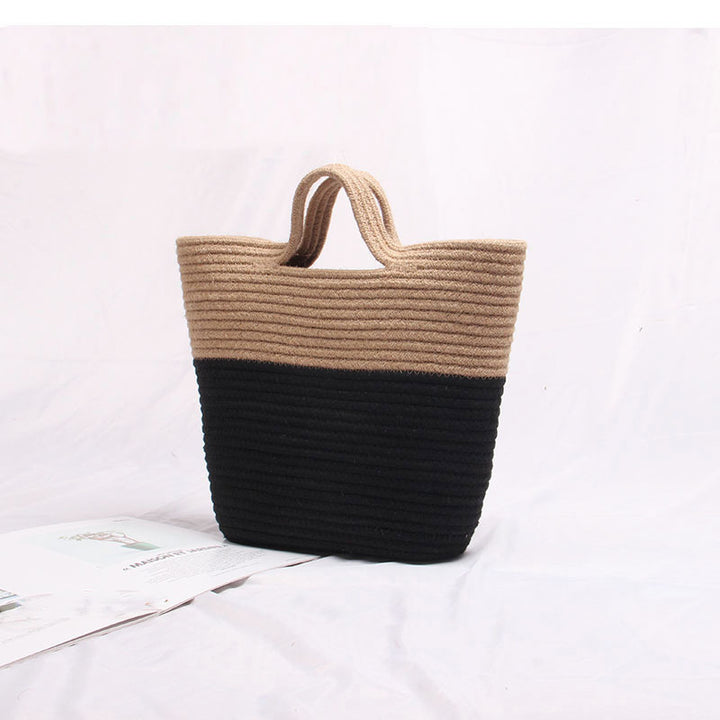High Quality Woven Basket Bag with Sturdy Short Handles Stornfield