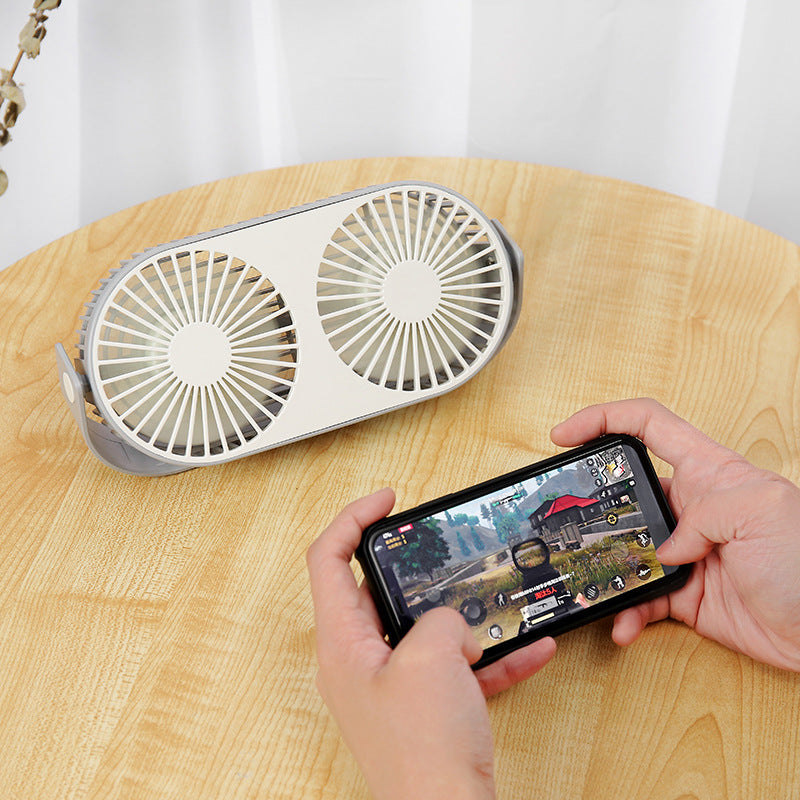 Dual-Head Portable Desk Fan Stornfield