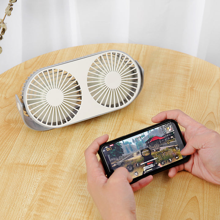 Dual-Head Portable Desk Fan Stornfield