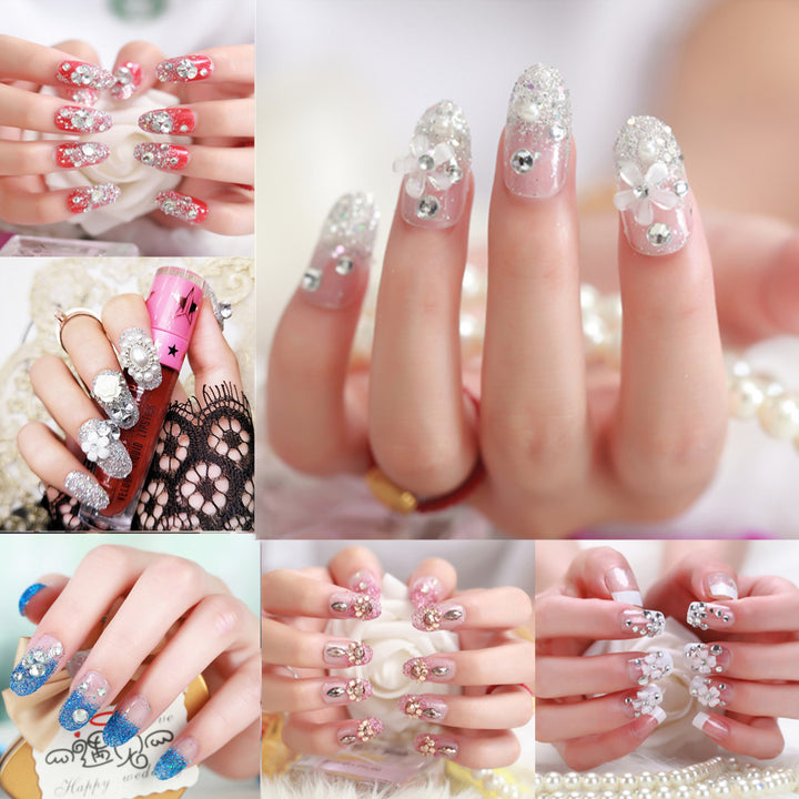 Artificial nails with delicate floral decorations Stornfield