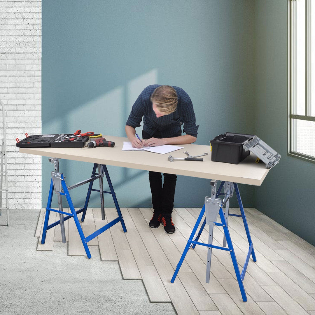 2x Scaffold Stands Folding Stands 7-fold height adjustable | Stornfield