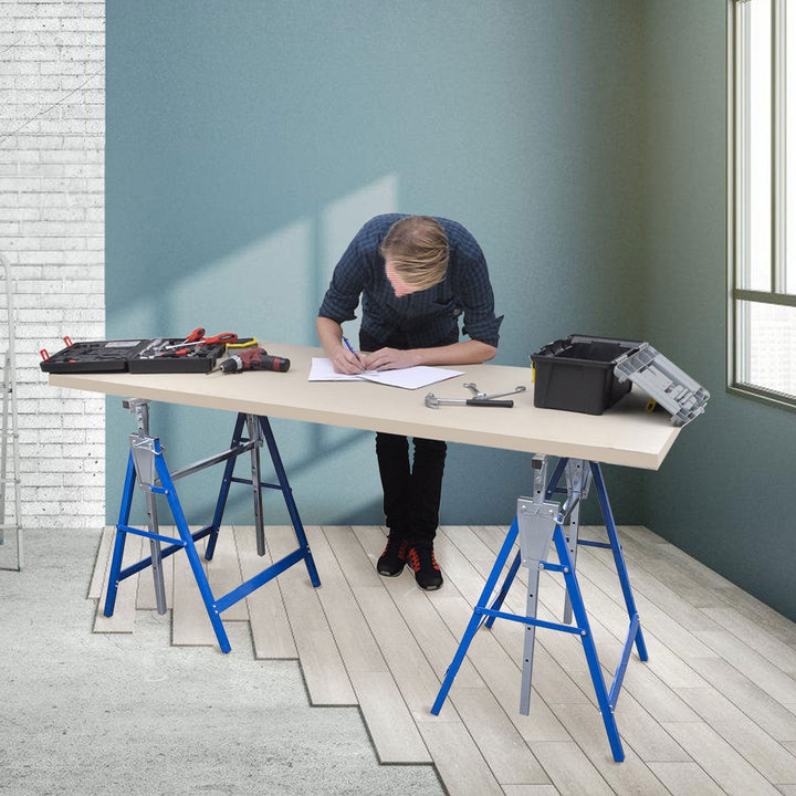 2x Scaffold Stands Folding Stands 7-fold height adjustable | Stornfield