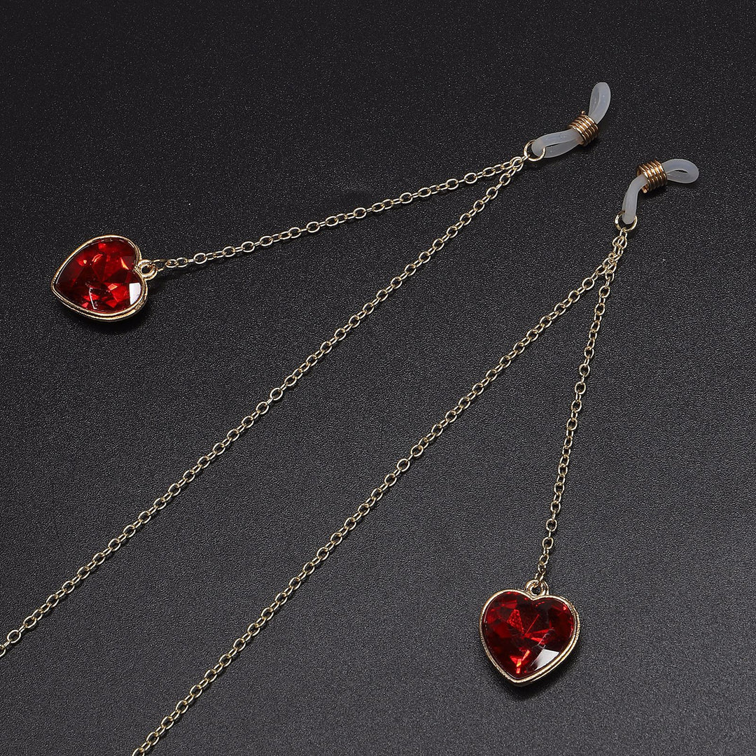 Heart-Shaped Crystal Accent Eyewear Holder Stornfield
