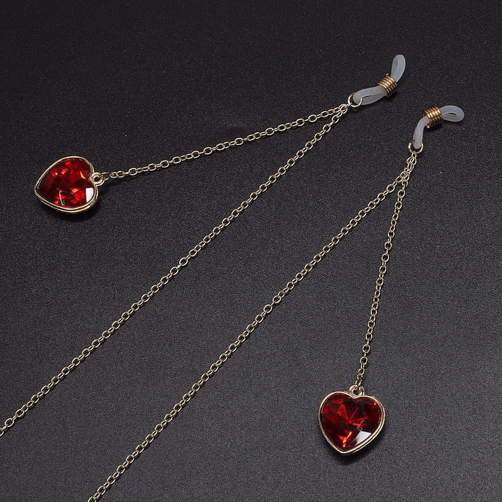 Heart-Shaped Crystal Accent Eyewear Holder Stornfield