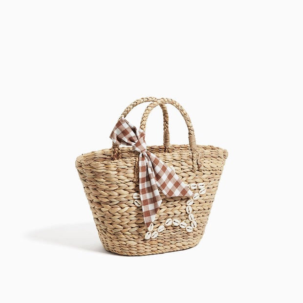 Trendy Basket Bag with Decorative Tied Belt Stornfield