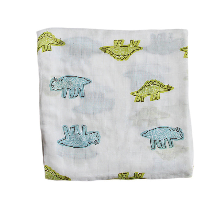 Organic Cotton Dinosaur Print Muslin Swaddle Stornfield