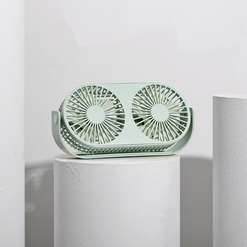Dual-Head Portable Desk Fan Stornfield